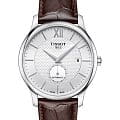 Tissot Tissot Tradition Automatic Small Second T063.428.16.038.00 Tradition T0634281603800 механические мужские часы белый циферблат, браслет кожаный — вид спереди