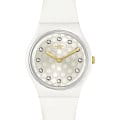 Swatch Swatch Gent Bioceramic Standard SO31W109  SO31W109 кварцевые женские часы белый циферблат, браслет силикон — вид спереди