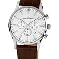 Jacques Lemans Jacques Lemans  Classic 1-2025B  1-2025B кварцевые мужские часы  белый циферблат, браслет кожаный — вид спереди