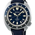 Seiko Seiko Prospex SRPG15K1  SRPG15K1 механические мужские часы синий циферблат, браслет тканевый — вид спереди