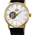 Orient Orient Classic Automatic AG02003W  AG02003W механические мужские часы белый циферблат, браслет кожаный — вид спереди