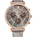 Swarovski Swarovski Passage Chrono 5580348  5580348 кварцевые женские часы  перламутровый циферблат, браслет кожаный — вид спереди