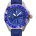 Aviator Aviator Airacobra GMT V.1.37.3.308.4  V.1.37.3.308.4 кварцевые мужские часы синий циферблат, браслет кожаный — вид спереди