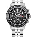 Swiss Military Hanowa Swiss Military Hanowa SMWGI0003402  SMWGI0003402 кварцевые мужские часы черный циферблат, браслет нержавеющая сталь — вид спереди