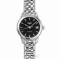 Longines Longines Flagship L4.274.4.52.6  L42744526 механические женские часы черный циферблат, браслет нержавеющая сталь — вид спереди