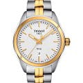 Tissot Tissot PR 100 Lady T101.210.22.031.00 PR 100 T1012102203100 кварцевые женские часы белый циферблат, браслет сталь c pvd покрытием — вид спереди