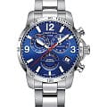 Certina Certina DS Podium Chronograph GMT C034.654.11.047.00  C0346541104700 кварцевые мужские часы синий циферблат, браслет нержавеющая сталь — вид спереди