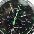 Certina Certina DS-2 Chronograph 1/100 sec C024.447.11.051.02 кварцевые мужские часы часы, крупный план черный циферблат