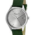 Kenneth Cole Kenneth Cole Classic 10029308  10029308 кварцевые мужские часы  серебристый циферблат, браслет кожаный — вид спереди