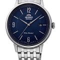 Orient Orient Classic Automatic RA-AC0J09L  RA-AC0J09L механические мужские часы синий циферблат, браслет нержавеющая сталь — вид спереди