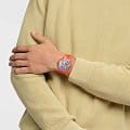 Swatch Swatch New Gent SUOZ361 кварцевые мужские часы часы крупный план цветной циферблата