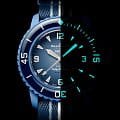 Swatch Swatch x Blancpain Atlantic ocean SO35A100  наручные мужские часы фото под углом.