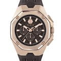 Philipp Plein Philipp Plein Octagon PWTBA0223  PWTBA0223 кварцевые мужские часы  коричневый циферблат, браслет силикон — вид спереди