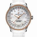 Breitling Breitling Navitimer Automatic 35 U17395211A1P3  U17395211A1P3 механические женские часы перламутровый циферблат, браслет кожаный — вид спереди