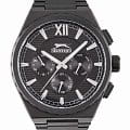 Slazenger Slazenger SL.09.2128.2.05  SL.09.2128.2.05 кварцевые мужские часы черный циферблат, браслет суперметалл с ip покрытием — вид спереди