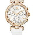 Swarovski Swarovski 5295369  5295369 кварцевые женские часы  белый циферблат, браслет кожаный — вид спереди