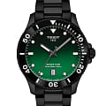 Tissot Tissot Seastar 1000 Quartz 40mm T120.410.33.091.00 Seastar 1000 T1204103309100 кварцевые мужские часы зеленый циферблат, браслет сталь c pvd покрытием — вид спереди
