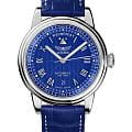 Aviator Aviator Douglas Day-Date V.3.35.0.276.4  V.3.35.0.276.4 механические мужские часы  синий циферблат, браслет кожаный — вид спереди