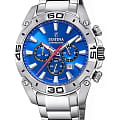 Festina Festina Chrono Bike F20543/2  F20543/2 кварцевые мужские часы  синий циферблат, браслет нержавеющая сталь — вид спереди