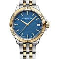 Raymond Weil Raymond Weil Tango 5960-STP-50061  5960-STP-50061 кварцевые женские часы  синий циферблат, браслет нержавеющая сталь с pvd-покрытием — вид спереди