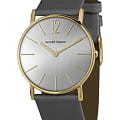 Jacques Lemans Jacques Lemans Classic 1-2030E  1-2030E кварцевые мужские часы серебристый циферблат, браслет кожаный — вид спереди