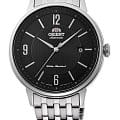 Orient Orient Automatic RA-AC0J08B  RA-AC0J08B механические мужские часы черный циферблат, браслет нержавеющая сталь — вид спереди