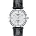 Tissot Tissot Carson Premium Lady Automatic T122.207.16.036.01 Carson T1222071603601 механические женские часы белый циферблат, браслет кожаный — вид спереди