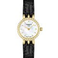 Tissot Tissot Lovely T058.009.66.116.01 Lovely T0580096611601 кварцевые женские часы золотой циферблат, браслет кожаный — вид спереди