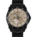 Jacques Lemans Jacques Lemans Derby 1-2201J  1-2201J механические мужские часы бежевый циферблат, браслет нержавеющая сталь с pvd-покрытием — вид спереди