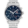 Swiss Military Hanowa Swiss Military Hanowa Thunderbolt Chrono SMWGI0000403  SMWGI0000403 кварцевые мужские часы  синий циферблат, браслет нержавеющая сталь — вид спереди