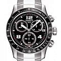 Tissot Tissot V8 Quartz Chronograph T039.417.11.057.02 V8  T0394171105702 кварцевые мужские часы черный циферблат, браслет нержавеющая сталь — вид спереди