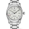 Longines Longines Spirit L3.811.4.73.6  L38114736 механические мужские часы белый циферблат, браслет нержавеющая сталь — вид спереди
