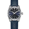 Hamilton Hamilton Jazzmaster Performer Auto H36115640  H36115640 механические мужские часы синий циферблат, браслет кожаный — вид спереди
