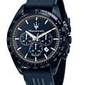 Maserati Maserati Traguardo R8871612042  R8871612042 кварцевые мужские часы синий циферблат, браслет каучук — вид спереди