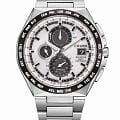 Citizen Citizen Eco-Drive AT8238-84A  AT8238-84A кварцевые мужские часы белый циферблат, браслет титановый — вид спереди