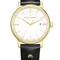 Maurice Lacroix Maurice Lacroix Eliros Date 40 mm EL1118-PVY01-110-2  EL1118-PVY01-110-2 кварцевые мужские часы белый циферблат, браслет кожаный — вид спереди