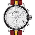 Tissot Tissot Quickster Chronograph NBA Miami Heat T095.417.17.037.08 Quickster T0954171703708 кварцевые мужские часы  белый циферблат, браслет тканевый — вид спереди