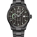 Mido Mido Multifort Power Reserve M038.424.33.061.00  M0384243306100 механические мужские часы черный циферблат, браслет нержавеющая сталь — вид спереди