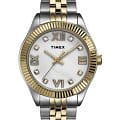 Timex Timex Waterbury Legacy TW2V45600  TW2V45600 кварцевые женские часы белый циферблат, браслет нержавеющая сталь с pvd-покрытием — вид спереди