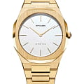 D1 Milano D1 Milano Ultra Thin UTBL03  UTBL03 кварцевые женские часы белый циферблат, браслет нержавеющая сталь с pvd-покрытием — вид спереди