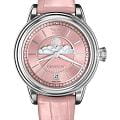 Aviator Aviator Douglas MoonFlight V.1.33.0.257.4  V.1.33.0.257.4 кварцевые женские часы розовый циферблат, браслет кожаный — вид спереди