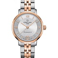 Certina Certina DS Caimano Lady Powermatic 80 C035.207.22.037.01 DS Caimano C0352072203701 механические женские часы серебристый циферблат, браслет сталь c pvd покрытием — вид спереди