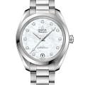 Omega Omega Seamaster Aqua Terra 220.10.34.20.55.001 Aqua Terra 22010342055001 механические женские часы  белый циферблат, браслет нержавеющая сталь — вид спереди