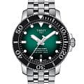 Tissot Tissot Seastar 1000 Powermatic 80 T120.407.11.091.01 Seastar 1000 T1204071109101 механические мужские часы  зеленый циферблат, браслет нержавеющая сталь — вид спереди