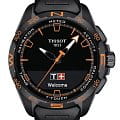 Tissot Tissot T-Touch Connect Solar T121.420.47.051.04 T Touch T1214204705104 кварцевые мужские часы  черный циферблат, браслет каучук — вид спереди