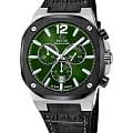 Jaguar Jaguar Rond Carre J1026/5  J1026/5 кварцевые мужские часы зеленый циферблат, браслет кожаный — вид спереди