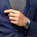 Longines Longines Record Collection L2.821.4.96.6 механические мужские часы часы, крупный план синий циферблат