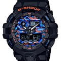 Casio Casio G-Shock GA-700CT-1A GA-700 GA-700CT-1A электронные мужские часы оранжевый циферблат, браслет пластик — вид спереди