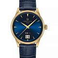 Certina Certina DS-1 Big Date Powermatic 80 C029.426.36.041.00 DS 1 C0294263604100 механические мужские часы синий циферблат, браслет кожаный — вид спереди