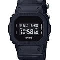 Casio Casio G-Shock DW-5600BBN-1DR (DW-5600BBN-1E) DW-5600 DW-5600BBN-1E электронные мужские часы черный циферблат, браслет нейлон — вид спереди